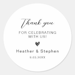 Wedding Custom Vielen Dank für Ihr Party Runder Aufkleber