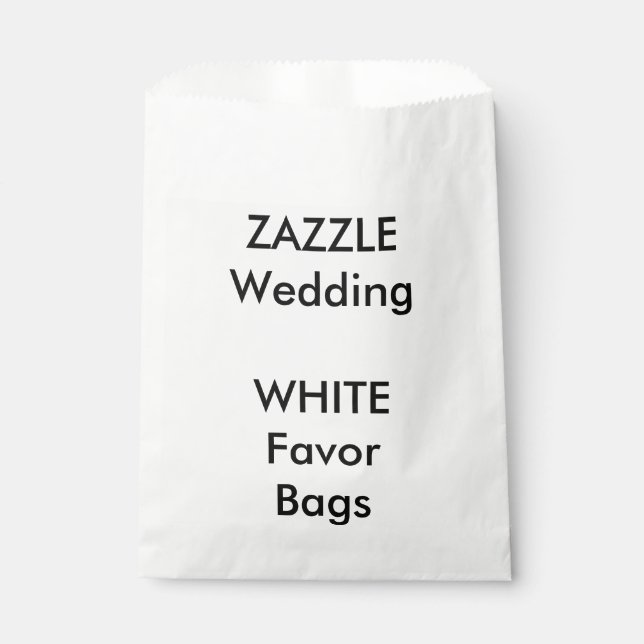 Wedding Custom WHITE Paper Bevorzugung Tasche Geschenktütchen (Vorderseite)
