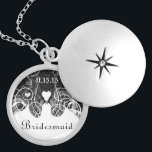 Wedding Damask Bridesmaid Keepake Necklace Versilberte Kette<br><div class="desc">Keepake Necklaces Wählen Sie entweder Silver Plated Gold Finish oder Sterling Silver Unique Personalisiert Custom !st Christmas Gift Wedding Party Necklaces - um die Hintergrundfarbe zu ändern - klicken Sie auf Anpassen - wählen Sie das letzte Tool aus dem Drop-Down-Menü und wählen Sie aus einer der angezeigten Farben oder geben...</div>