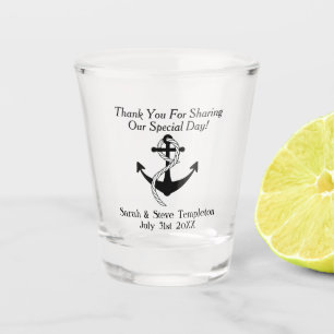 Wedding danken Ihnen, Seeanker-Braut zu bevorzugen Schnapsglas