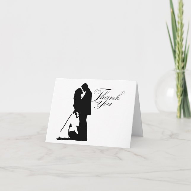 Wedding danken Ihnen zu kardieren Dankeskarte (Vorderseite)