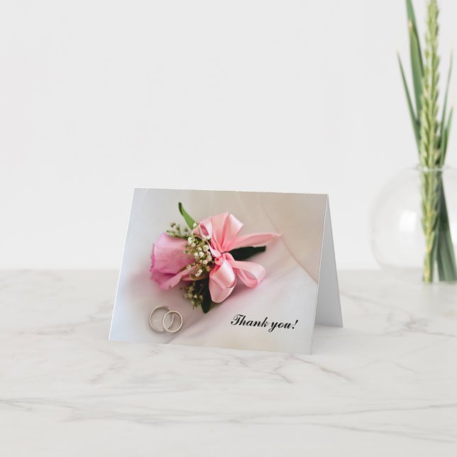 Wedding danken Ihnen zu kardieren Dankeskarte (Vorderseite)