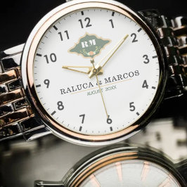 Wedding date couple name  armbanduhr