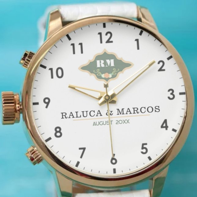 Wedding date couple name  armbanduhr (Von Creator hochgeladen)