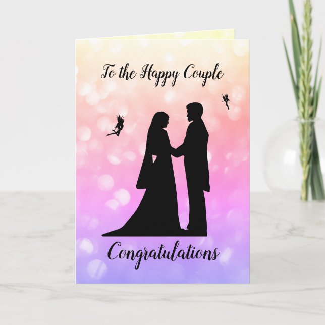 Wedding Day Fairy Sparkle Design Karte (Vorderseite)