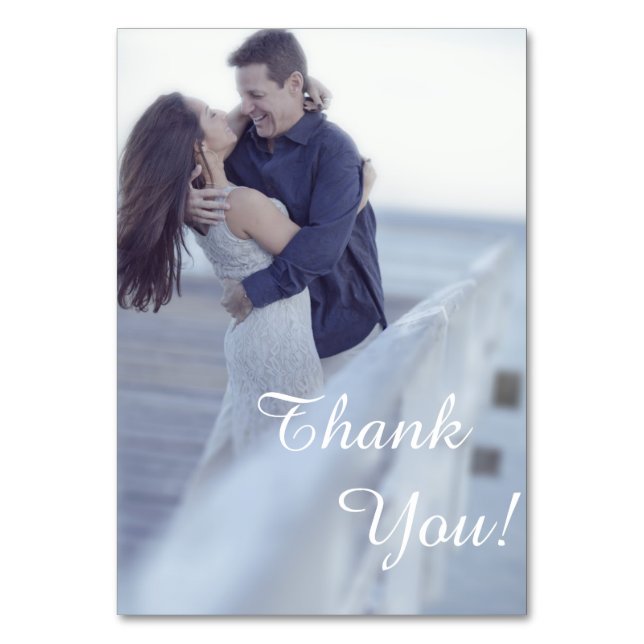 Wedding Design Card Vielen Dank Tischnummer (Vorderseite)
