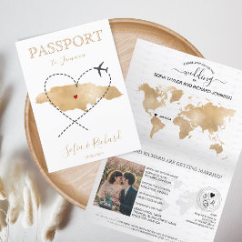 Wedding Destination Passport Jamaica Karte QR Code