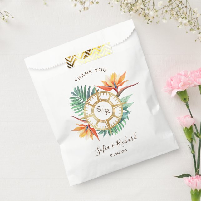 Wedding Destination Passport Kompass Vielen Dank Geschenktütchen (Versiegelt)