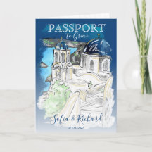 Wedding Destination Passport Santorini Griechenlan