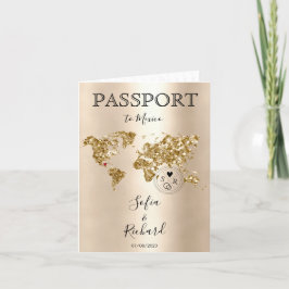 Wedding Destination Passport - Weltkarte Mexiko Einladung