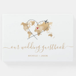 Wedding Destination Passport Weltkarte Vielen Dank Gästebuch