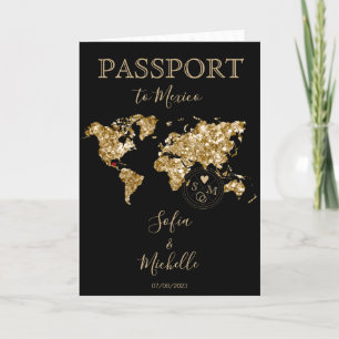 Wedding Destination Passport Weltkarte Zwei Brides Einladung