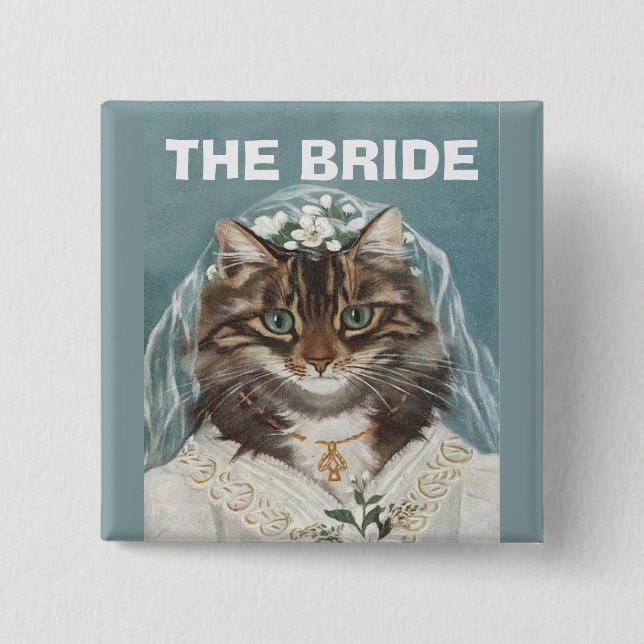 Wedding, die Braut, Junggeselinnen-Abschied, Button (Vorderseite)