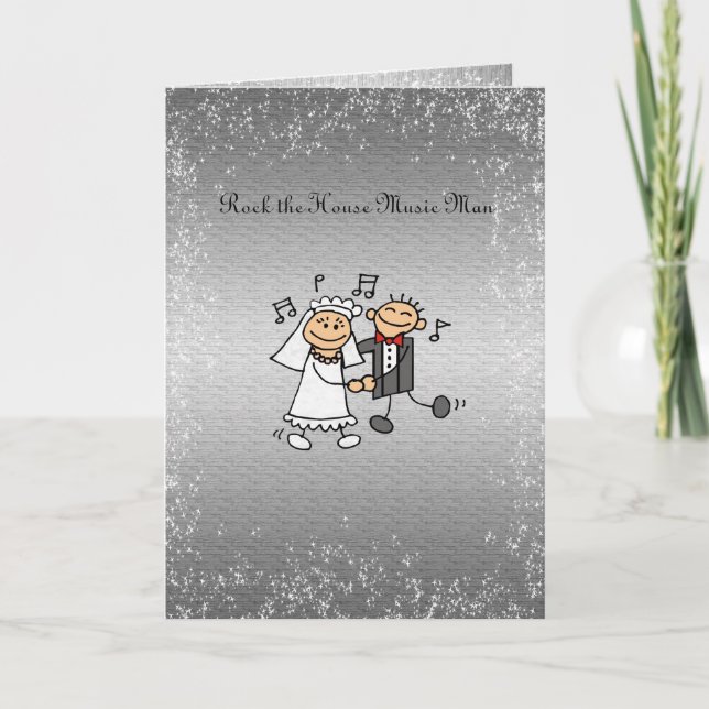 Wedding Dj Vielen Dank Musik Dankeskarte (Vorderseite)