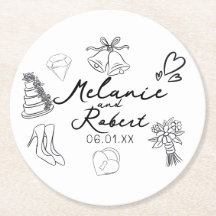 Wedding Doodle Save the Dates Wedding Anniversary 
