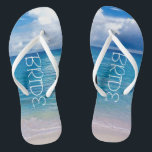 Wedding | drehen Sie der Reinfall-| Ozean Flip Flops<br><div class="desc">Wedding | drehen Sie der Reinfall-| Ozean Braut-des Namen-|Blue um</div>