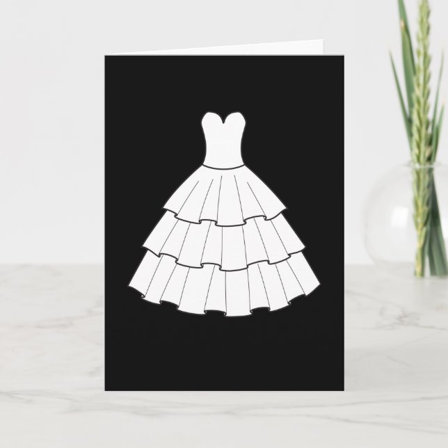 Wedding Dress Wedding Bachelorette Karte (Vorderseite)
