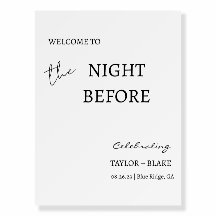 Wedding Easel | Die Nacht vor