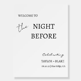 Wedding Easel | Die Nacht vor