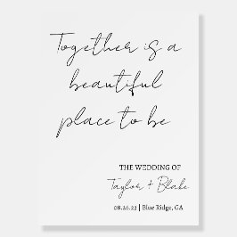 Wedding Easel | Gemeinsam ist ein schöner Ort