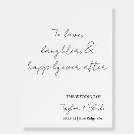 Wedding Easel | Zur Liebe, zum Lachen