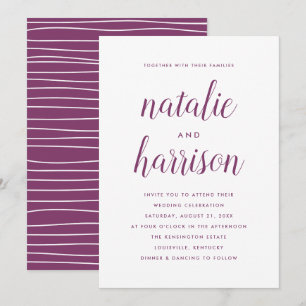 Wedding Einladung der Einfachheits-