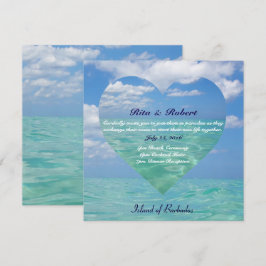 Wedding Einladung Halb-Glanz des Ozean-III |