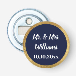 Wedding Engagement Party Favor Gold Faux Border Flaschenöffner