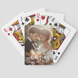 Wedding engagement photo love couples names date spielkarten