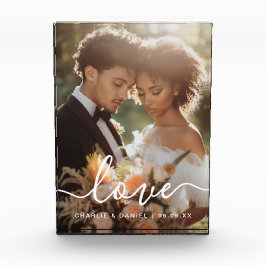 Wedding engagement photo love names date display fotoblock
