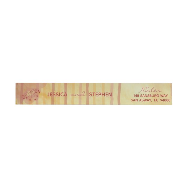 Wedding Envelope WrapAround Label asiatisch beeinf (Person)