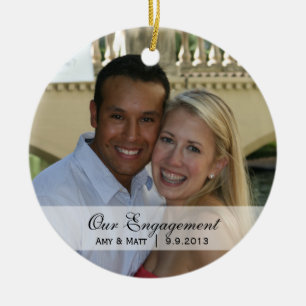 Wedding erste WeihnachtsFoto-Verzierung Keramik Ornament