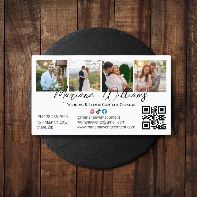 Wedding&Events Content Creator Fotos qr Code chic Visitenkarte (Von Creator hochgeladen)