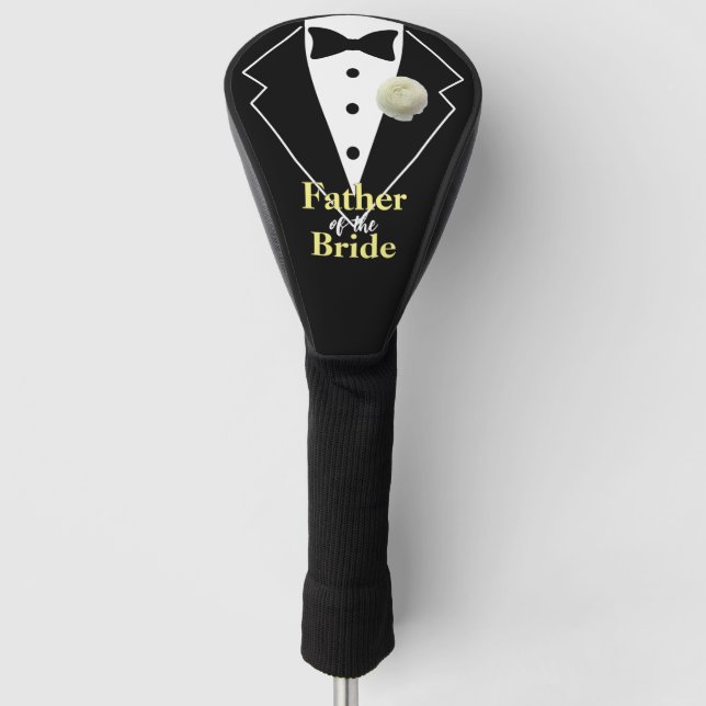 Wedding Father of the Groom Tuxedo Personalized Golf Headcover (Vorderseite)