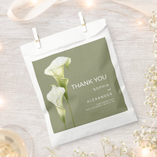 Wedding  Favor Bags "Delicate Calla Lilies" Geschenktütchen