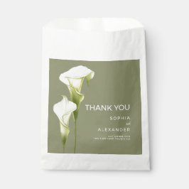 Wedding  Favor Bags "Delicate Calla Lilies" Geschenktütchen