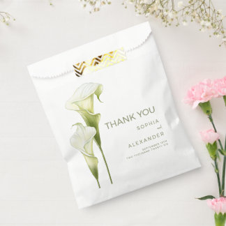 Wedding Favor Bags "Delicate Calla Lilies" Geschenktütchen