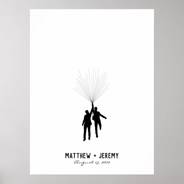 Wedding Fingerprint Balloon Gästebuch (Vorne)