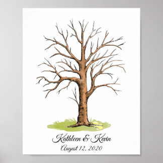 Wedding Fingerprint Tree Gästebuch N.2