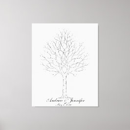Wedding Fingerprint Tree Guest Book Alternative Leinwanddruck