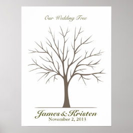 Wedding Fingerprint Tree - Klassisch Poster