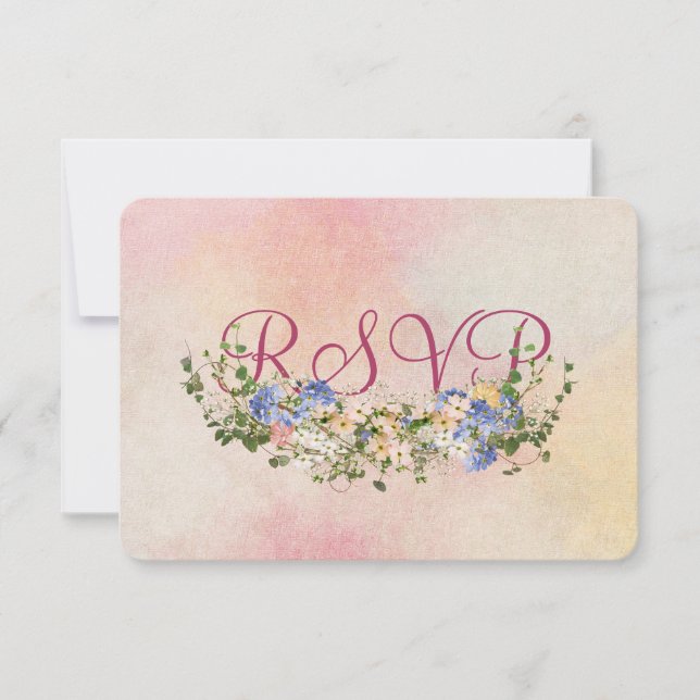Wedding Floral Bouquet UAWG Einladung (Vorderseite)