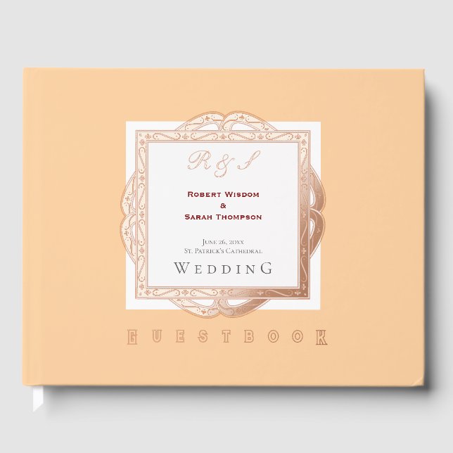 Wedding Foil Guestbook Gästebuch (Vorderseite)