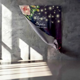 Wedding Foto Booth Backdrop Chic Floral Mason Jar Wandteppich