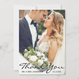Wedding Foto Bride Groom Script Vielen Dank Dankeskarte