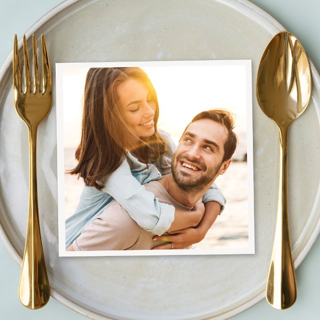 Wedding Foto Couple Newlywed Serviette (Von Creator hochgeladen)