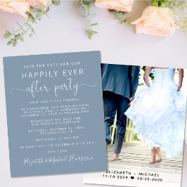 Wedding Foto Dusty Blue Empfang Save the Date