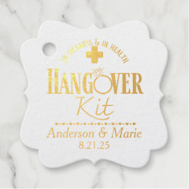 Wedding Foto Hangover Kit Geschenkanhänger