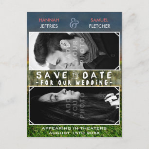 Wedding Foto Movie Poster Theme Ankündigungspostkarte