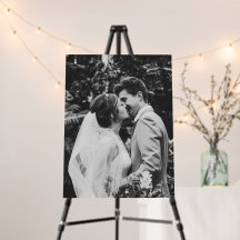 Wedding Foto Newlyweds Couple Sign